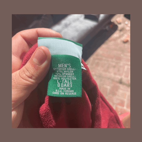 L.L. Bean Full Zip Sweater | Red Softshell | Size L Tall | Vintage - Picture 4 of 5